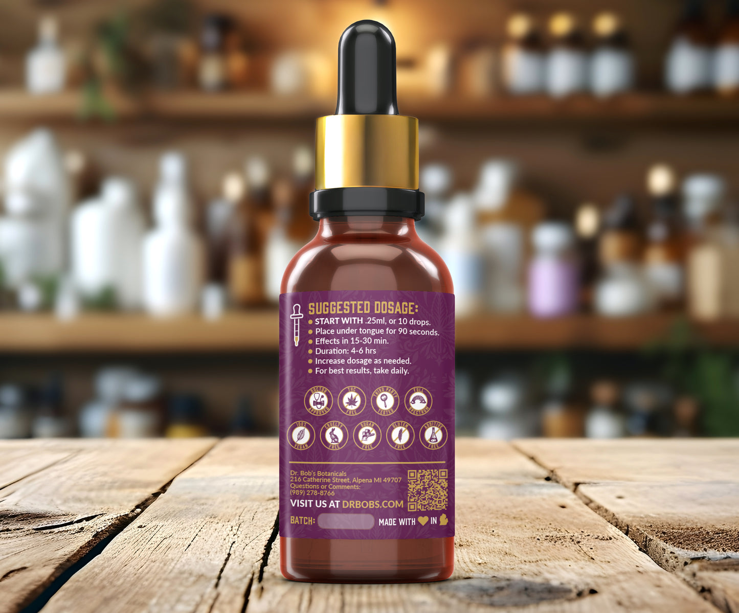 Suggested dosage of CBD Tincture for Sleep | Dr. Bob's Botanicals