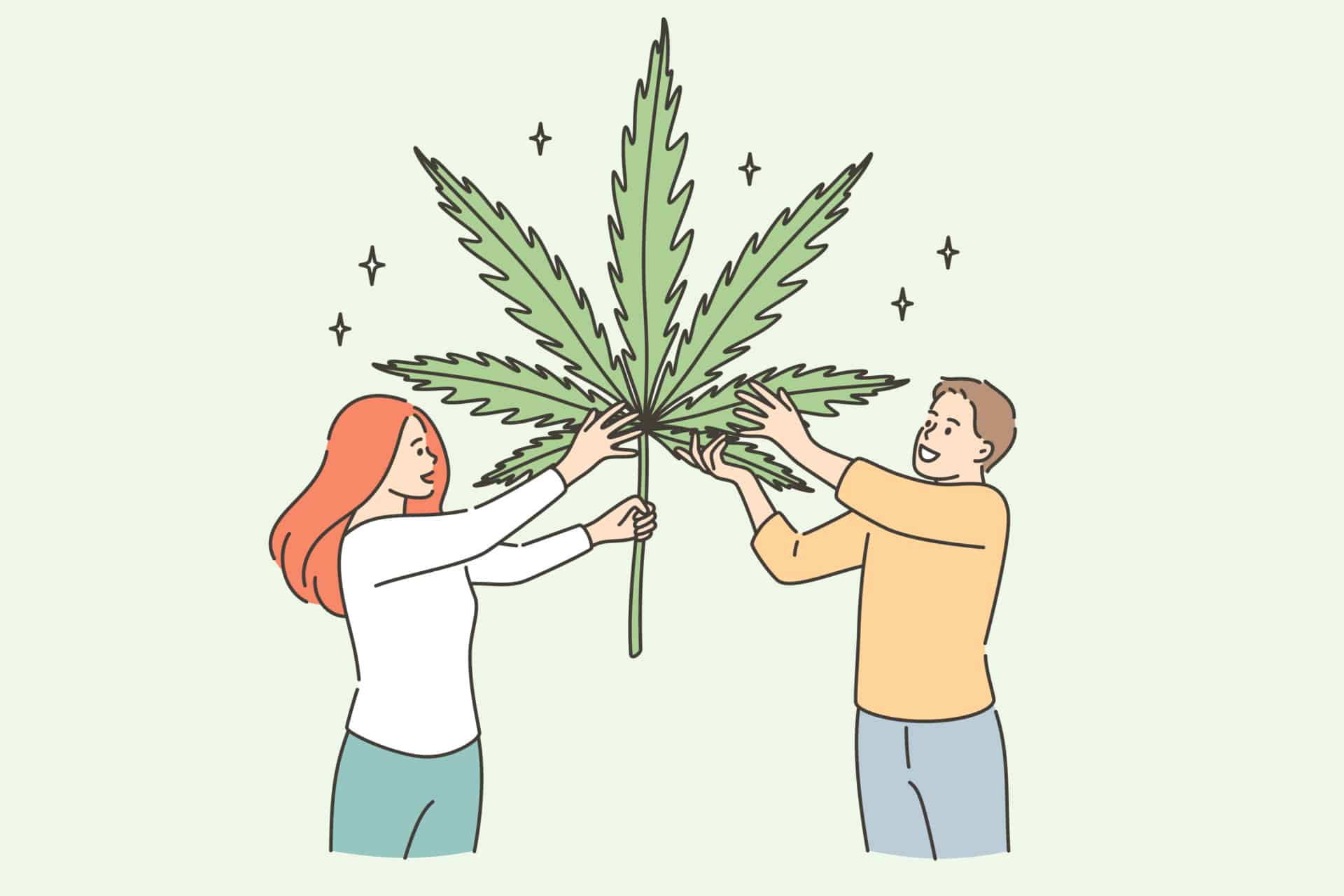 vecteezy growing marijuana herbal medicine concept two young smiling 13711455